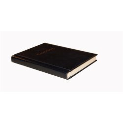 G�stebog - G�steb�ger med guldtryk bl� kunstl�der 5th. Avenue