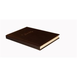 G�stebog - G�steb�ger med s�lvtryk brun kunstl�der Classic