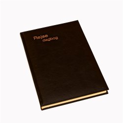 Rejsedagbog - Rejsedagb�ger A5 sort italiensk kunstl�der Classic blank