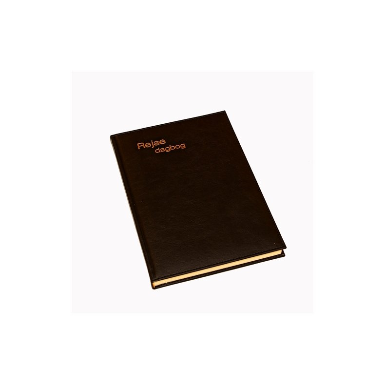 Rejsedagbog - Rejsedagb�ger A5 sort italiensk kunstl�der Classic blank