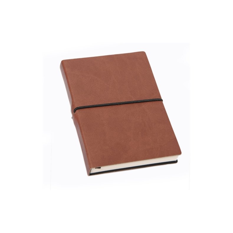 Notesbog - Notesb�ger brun italiensk kunstl�der model Portofino