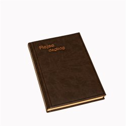 Rejsedagbog - Rejsedagb�ger A5 gr� italiensk kunstl�der Milano linieret