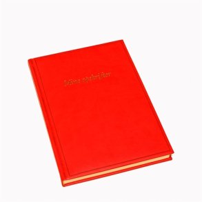 Guldtryk Mine opskrifter - R�d italiensk kunstl�der Ventura linieret