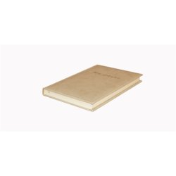 Guldtryk Mine opskrifter - A5 Beige italiensk kunstl�der Milano  linieret