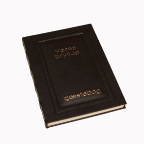 G�stebog - G�steb�ger - Vores bryllup med guldtryk sort Barok