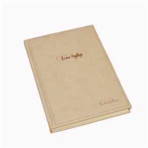 G�stebog - G�steb�ger - Vores bryllup med guldtryk beige Ventura