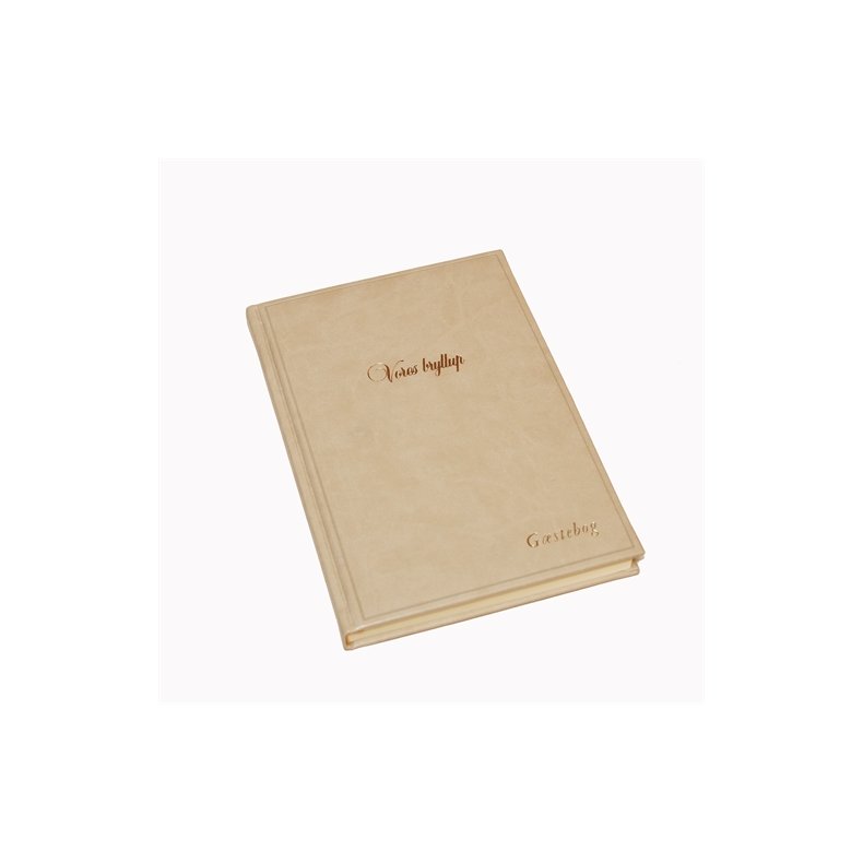 G�stebog - G�steb�ger - Vores bryllup med guldtryk beige Ventura