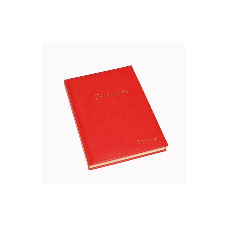 G�stebog - G�steb�ger - Min konfirmation med guldtryk r�d Ventura