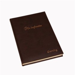 G�stebog - G�steb�ger - Min konfirmation med guldtryk brun Classic