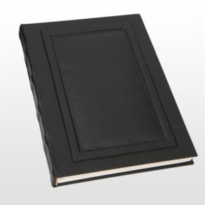 Notesbog - Notesb�ger sort italiensk kunstl�der model Barok