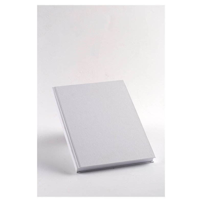 Notesbog - Notesb�ger A5 hvid l�rred model Boston