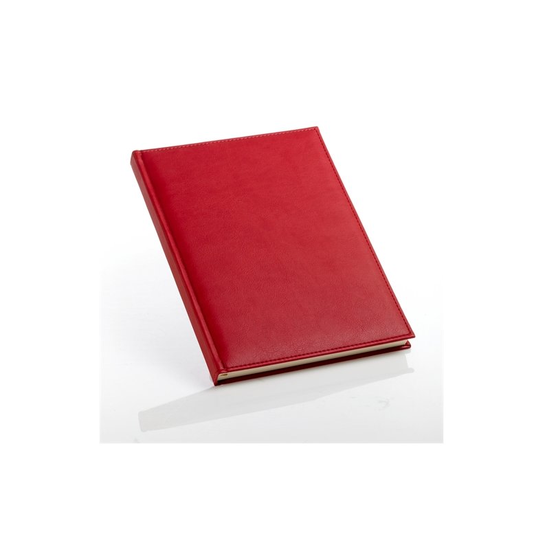Notesbog - Notesb�ger A4 r�d italiensk kunstl�der model Classic