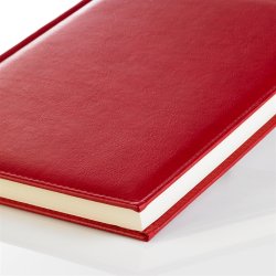 G�stebog - G�steb�ger A4 r�d italiensk kunstl�der model Classic