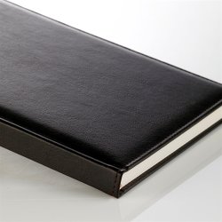 Notesbog - Notesb�ger A5 sort italiensk kunstl�der model Classic