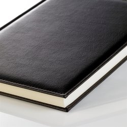 Notesbog - Notesb�ger A5 sort italiensk kunstl�der model Classic