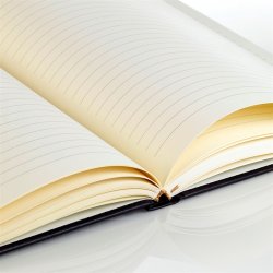 Notesbog - Notesb�ger A5 sort italiensk kunstl�der model Classic