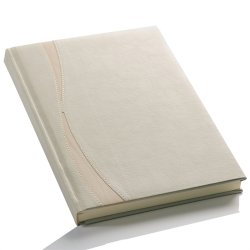 Notesbog - Notesb�ger beige italiensk kunstl�der model Dubai