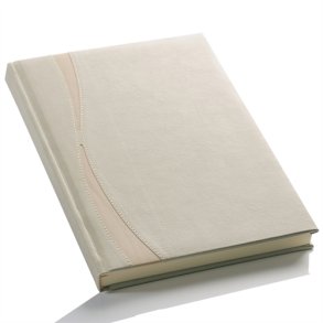 Notesbog - Notesb�ger beige italiensk kunstl�der model Dubai