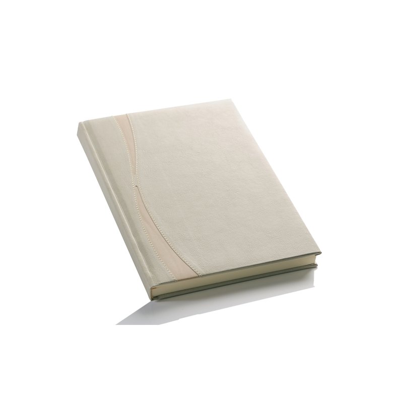 Notesbog - Notesb�ger beige italiensk kunstl�der model Dubai