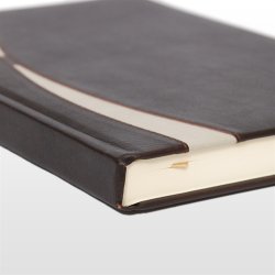 Notesbog - Notesb�ger brun italiensk kunstl�der model Dubai