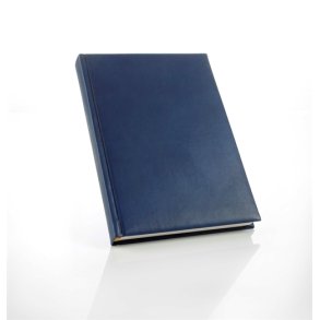 Notesbog - Notesb�ger A5 bl� italiensk kunstl�der model Milano