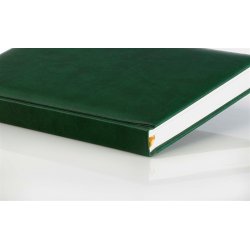 Notesbog - Notesb�ger A5 gr�n italiensk kunstl�der model Milano