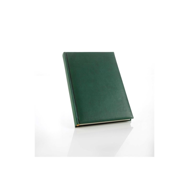 Notesbog - Notesb�ger A5 gr�n italiensk kunstl�der model Milano