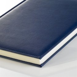 Notesbog - Notesb�ger A4 bl� italiensk kunstl�der model Classic