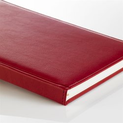 Notesbog - Notesb�ger A4 r�d italiensk kunstl�der model Classic