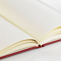 Notesbog - Notesb�ger A4 r�d italiensk kunstl�der model Classic