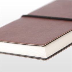 Notesbog - Notesb�ger brun italiensk kunstl�der model Portofino