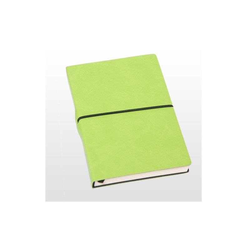 Notesbog - Notesb�ger kiwigr�n italiensk kunstl�der model Portofino