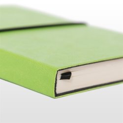 Notesbog - Notesb�ger kiwigr�n italiensk kunstl�der model Portofino