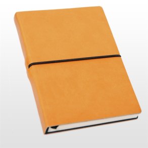 Notesbog - Notesb�ger orange italiensk kunstl�der model Portofino