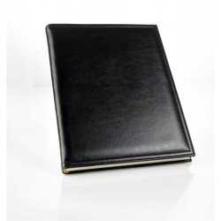 Salgsbog - Salgsb�ger A5 sort italiensk kunstl�der model Classic