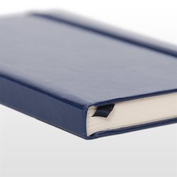 Notesbog - Notesb�ger A6 m�rkebl� italiensk kunstl�der model Toto Mini