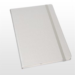 Notesbog - Notesb�ger A5 s�lv italiensk kunstl�der model Toto