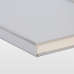 Notesbog - Notesb�ger A5 s�lv italiensk kunstl�der model Toto