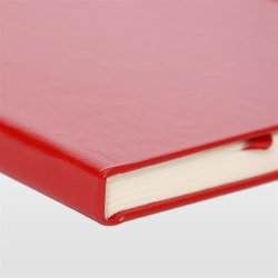 Notesbog - Notesb�ger A6 r�d italiensk kunstl�der model Toto Mini