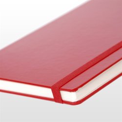 Notesbog - Notesb�ger A6 r�d italiensk kunstl�der model Toto Mini