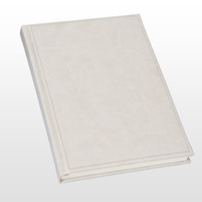 Notesbog - Notesb�ger A5 beige Milano italiensk kunstl�der 