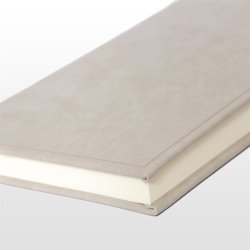 Notesbog - Notesb�ger A5 beige Milano italiensk kunstl�der 