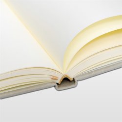 Notesbog - Notesb�ger A5 beige Milano italiensk kunstl�der 