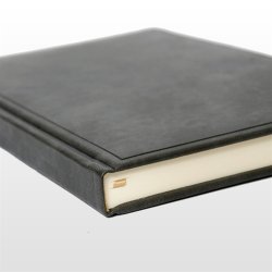 Salgsbog - Salgsb�ger A5 gr� italiensk kunstl�der model Milano