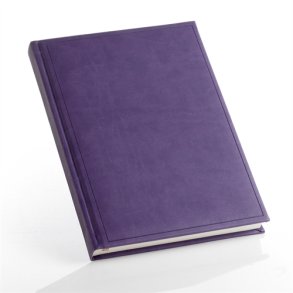 Notesbog - Notesb�ger lilla italiensk kunstl�der model Ventura