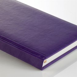 Notesbog - Notesb�ger lilla italiensk kunstl�der model Ventura