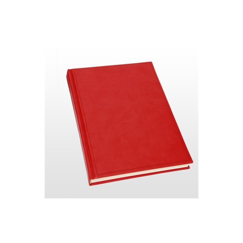 Notesbog - Notesb�ger r�d italiensk kunstl�der model Ventura