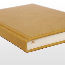 Notesbog - Notesb�ger gul italiensk kunstl�der model Ventura